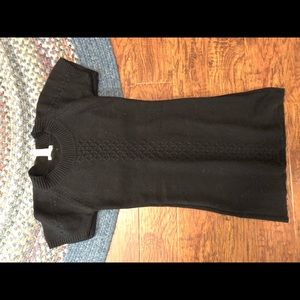 Tulle black sweater dress